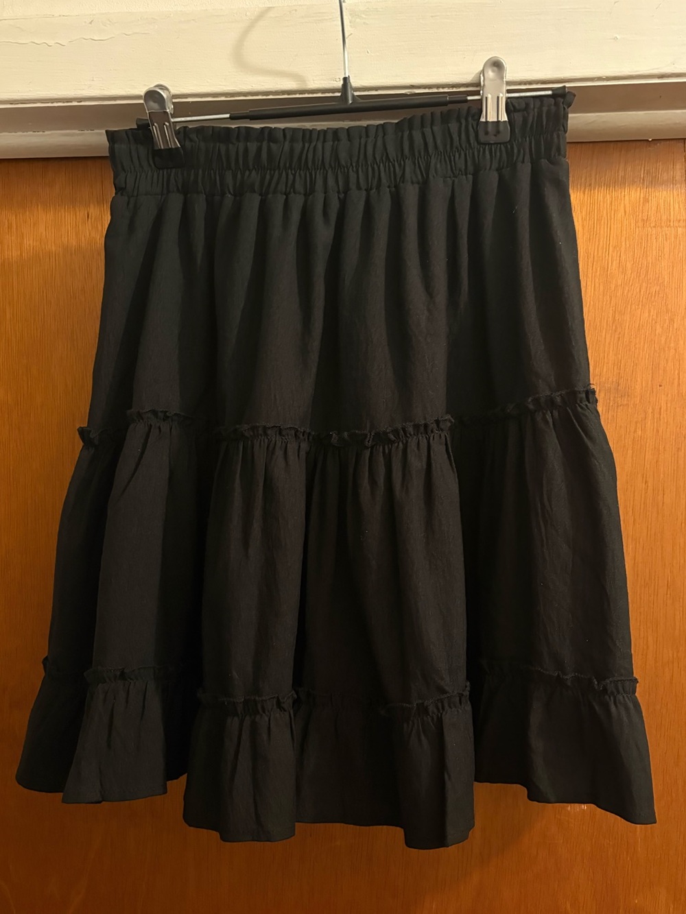 Women’s black tiered skirt